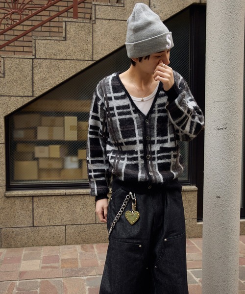 kutir（クティール） カーディガン SILVER BUTTON CHECK CARDIGAN