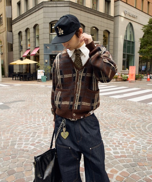 kutir（クティール） カーディガン SILVER BUTTON CHECK CARDIGAN