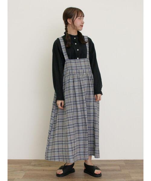 Samansa Mos2（サマンサモスモス） サロペットスカート「Cross×Linen