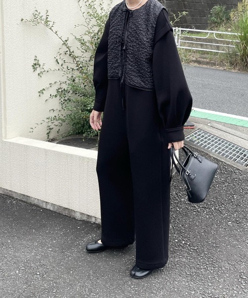 「PERNA」 オールインワン FREE ブラック レディース_画像8