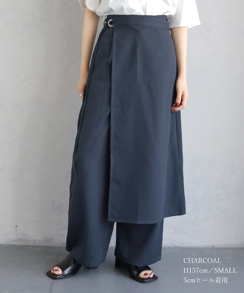 「&g'aime」 スラックス SMALL チャコールグレー レディース_画像2