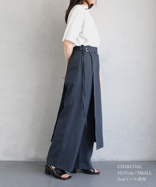 「&g'aime」 スラックス SMALL チャコールグレー レディース_画像7