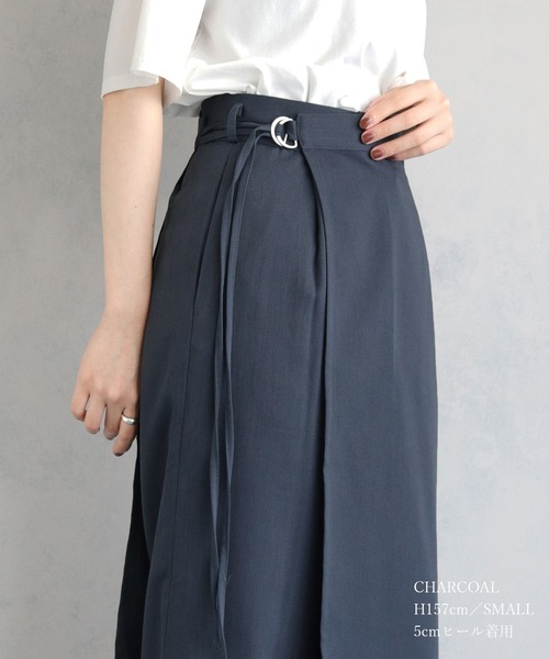 「&g'aime」 スラックス SMALL チャコールグレー レディース_画像9