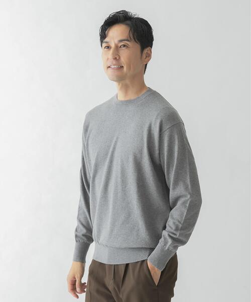 「URBAN RESEARCH ROSSO MEN」 長袖ニット LARGE グレー メンズ_画像2