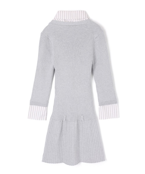M DOLLY ワンピース stripe shirt sereno mini dress/ストライプシャツ