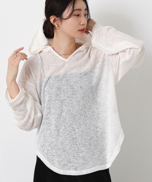 CHIGNON（シニヨン） tシャツ シアーフーディーカットソー レディース
