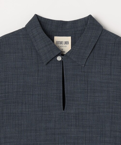 【美品】LinenYa リネンや　スキッパーシャツ SHIPS any シャツ any:「UVカット」FUTURE LINEN CANVAS リネンライク