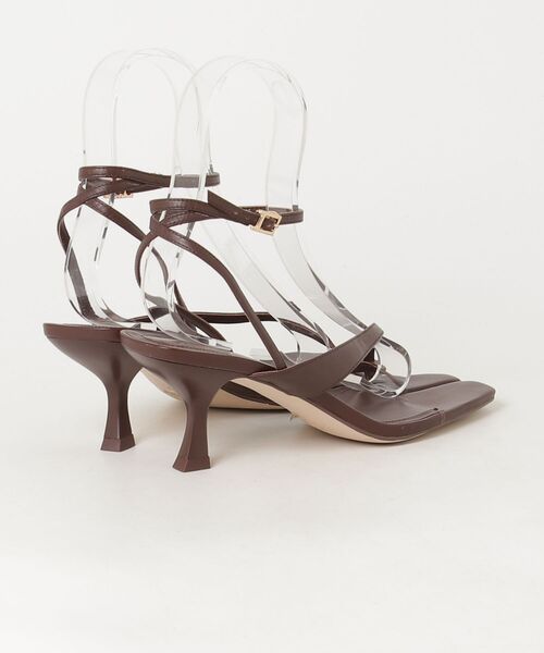 「STACCATO」 ヒールサンダル 24.5cm ブラウン レディース_画像2
