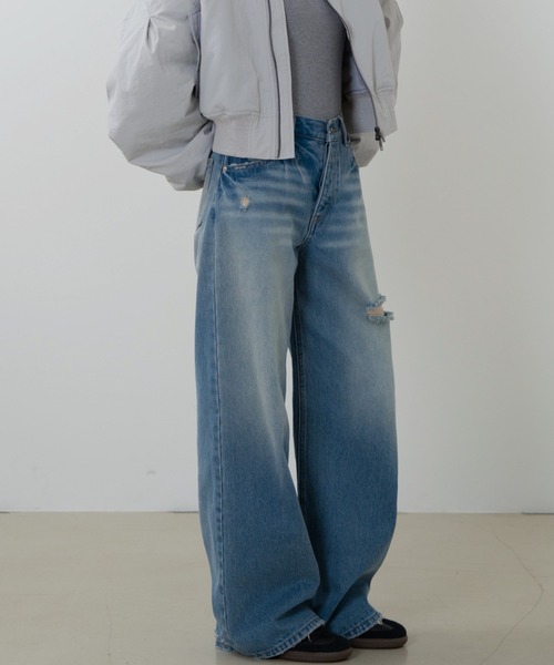 「SENEE」 デニムパンツ SMALL ブルー レディースの画像