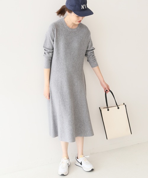SLOBE IENA（スローブイエナ） ニットワンピース FREE グレー 