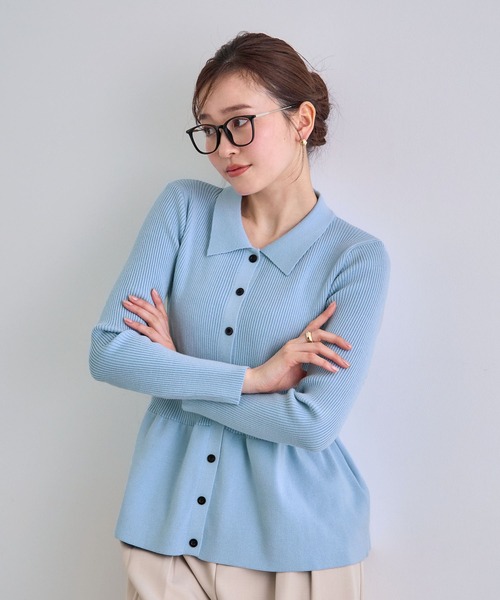 「Futier land」 ニットカーディガン LARGE レッド レディース_画像6