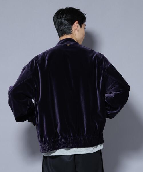 ブルゾン アウター 「ASSEMBLANC」 コットンシルクベルベットブルゾン メンズの画像