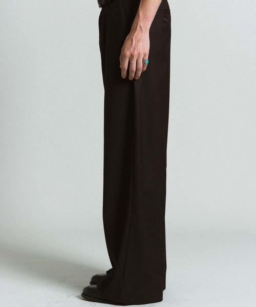 Elanque スラックス wide straight slacks / ワイドストレート