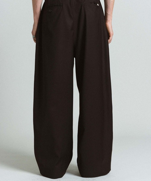 Elanque スラックス wide straight slacks / ワイドストレート