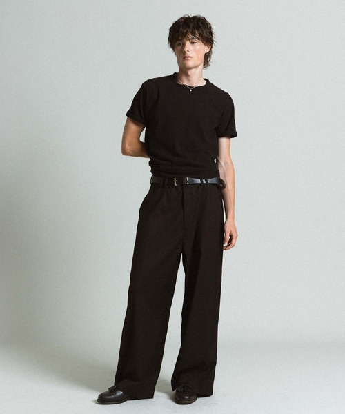 Elanque スラックス wide straight slacks / ワイドストレート