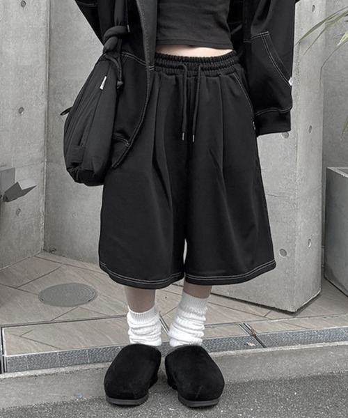 YACA（ヤーカ） ワイドパンツ スウェットパンツ ジャージ Out Stitch