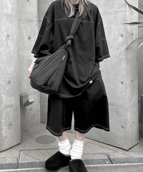YACA（ヤーカ） ワイドパンツ スウェットパンツ ジャージ Out Stitch