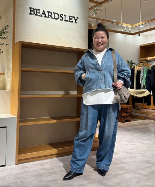 BEARDSLEY ビアズリーデニムサルエルパンツ　ギャザー　インディゴブルー BEARDSLEY（ビアズリー） サルエルデニムパンツ 2 インディゴブルー
