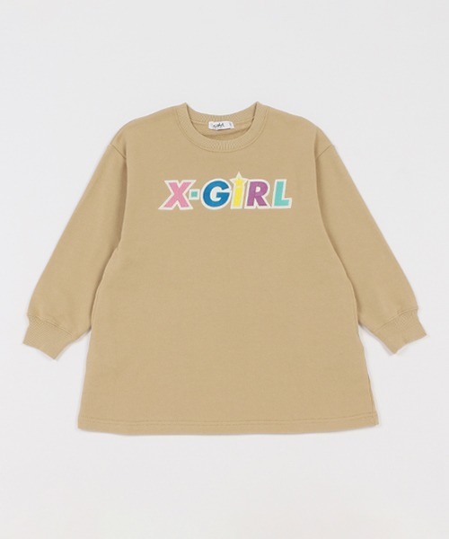 「X-girl Stages」 「KIDS」長袖ワンピース 140cm ピンク キッズ_画像2