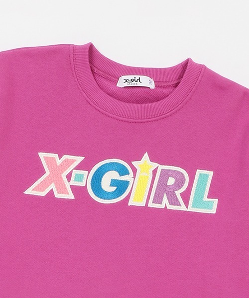 「X-girl Stages」 「KIDS」長袖ワンピース 140cm ピンク キッズ_画像5