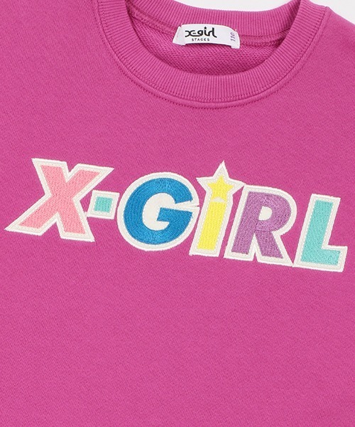 「X-girl Stages」 「KIDS」長袖ワンピース 140cm ピンク キッズ_画像6