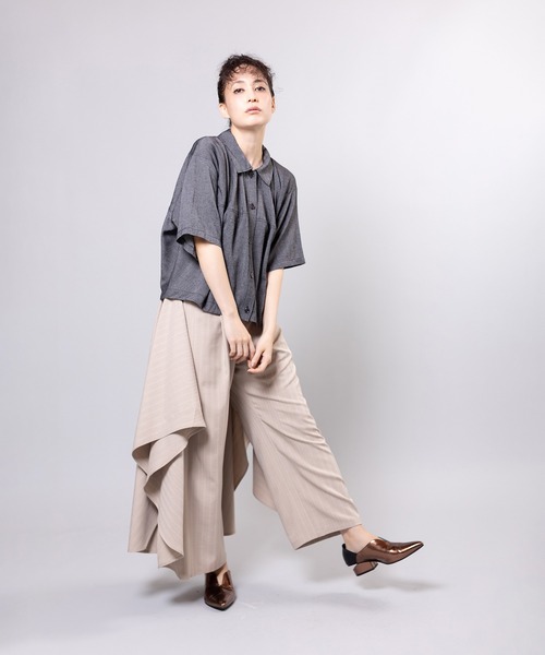 「OSMOSIS」 「loaf」パンツ ONE SIZE チャコール レディース_画像8