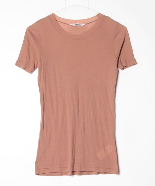 トップス AURALEE GIZA SUPER HIGH GAUGE SHEER RIB AURALEE（オーラリー） GIZA SUPER HIGH GAUGE SHEER RIB TEE 0