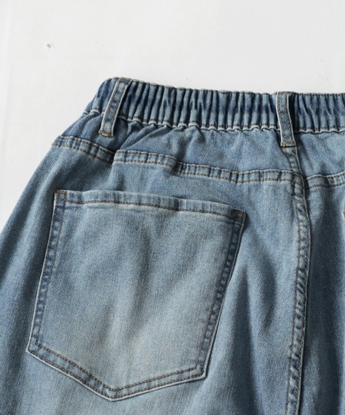 「antiqua」 デニムパンツ LXL ライトブルー レディース_画像9