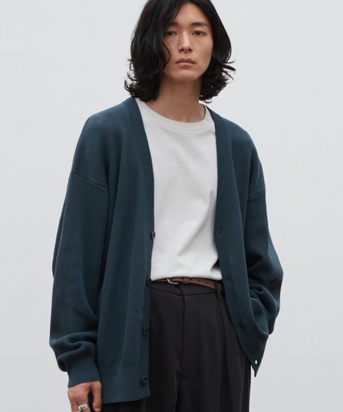「WYM LIDNM」 ニットカーディガン L ベージュ メンズ_画像4