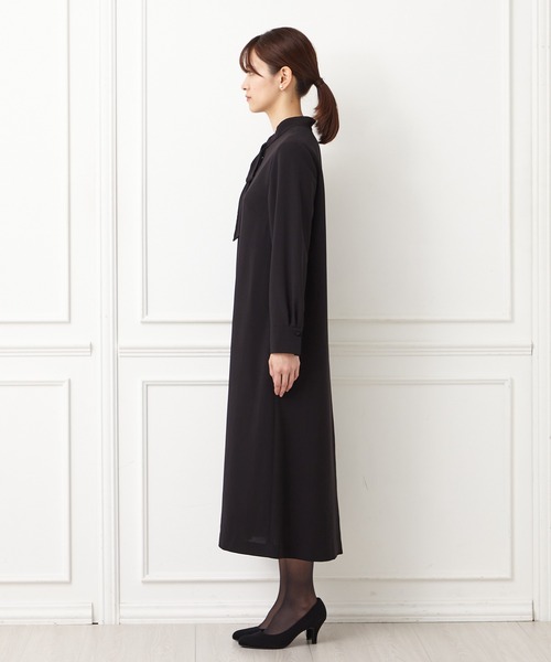 「AIMER」 7分袖ワンピース - ブラック レディース_画像4