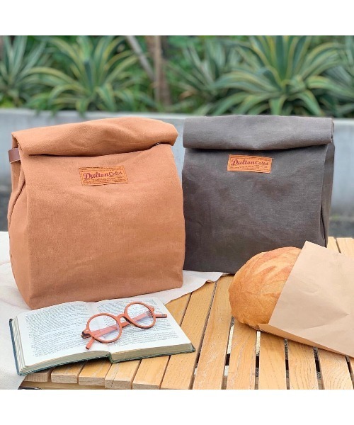 【売り切れ中】ダルトンお弁当箱　スノーピーク　　letters巾着 DULTON（ダルトン） 弁当箱 WAX CANVAS LUNCH BAG/キャンバス生地