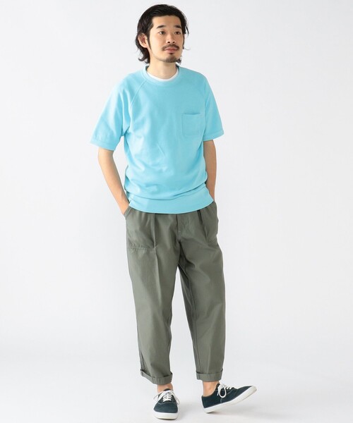 トレーナー スウェット LOOPWHEELER × BEAMS PLUS / 別注 Extra Light Short Sleeve Sweatの画像