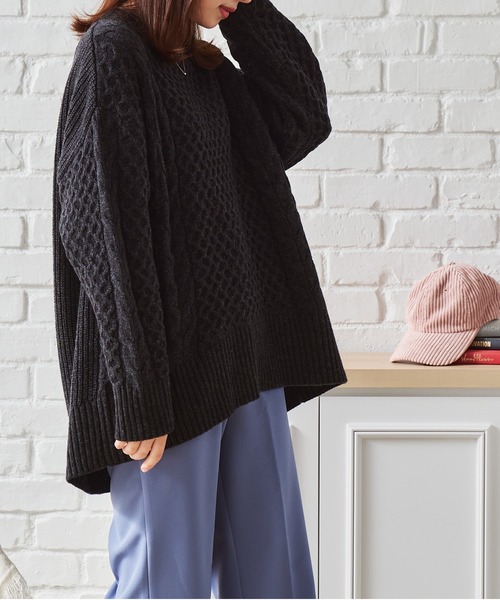 Bott ttt ブラック ケーブルニット セーター 激レア 完売品 美品 ケーブルタートルニット（2002504472） | tk. TAKEO KIKUCHI