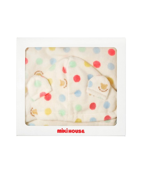 MIKI HOUSE（ミキハウス） 出産祝い ドットバスポンチョギフトセット