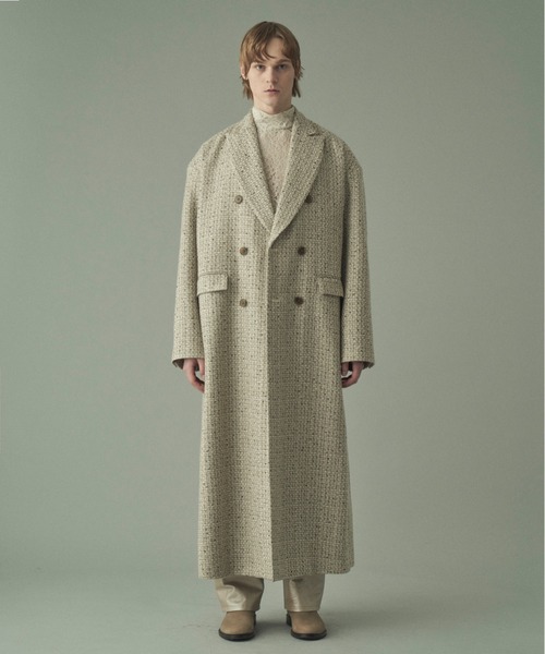 JUHA（ユハ） チェスターコート コート LAME TWEED EXTREME OVER COAT