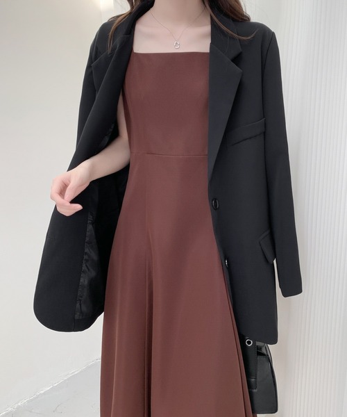 【LEJA】2WAYフレアハイウエストキャミソールワンピース Leja（レジャ）の「【LEJA】2WAY美脚フレアハイウエスト