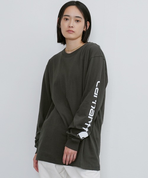 Tシャツ・カットソー CARHARTT TRUE SPIRIT L/S T-SHIRT 4FK1319 Carhartt tシャツ / カーハート SLEEVE LOGO T-SHIRT L/S 袖ロゴ