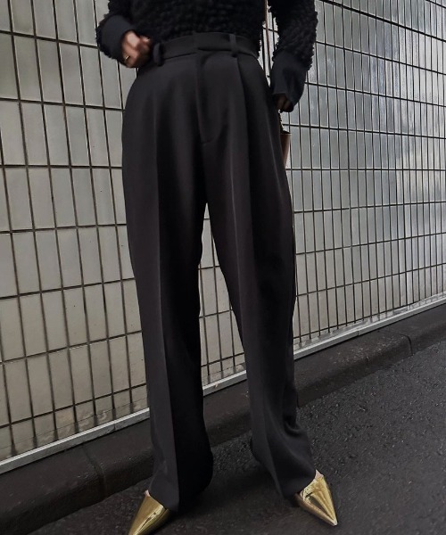 Ameri スラックス パンツ KNIT CORSET SET PANTS レディース