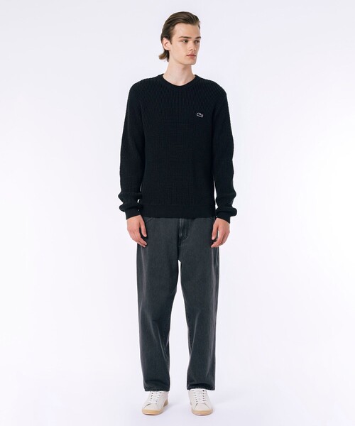 LACOSTE セーター ニット ヘザーカラーリングワッフルニット