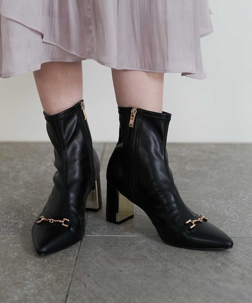ショートブーツ・ブーティ THREE TO EIGHTY Linen Wrinkle Boots VITA NOVA シワ加工ショートブーツ オリーブ｜BARCLAY