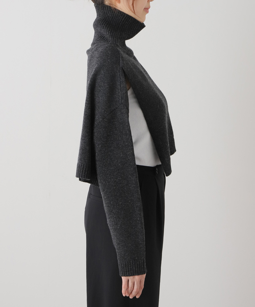 plage ニット 「NEARBYME/ニアーバイミー」TURTLE NECK SLIT 
