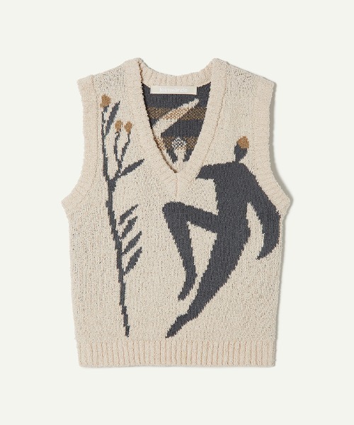 ベスト ジレ Eniko Katalin Dance in the Forest Knitted Top レディース
