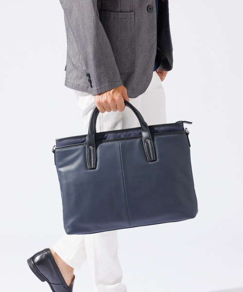 【美品】BRIEFING 2Way ビジネスバッグ/グレー ブリーフィング BRIEFING バック （グレー系） - ファッション
