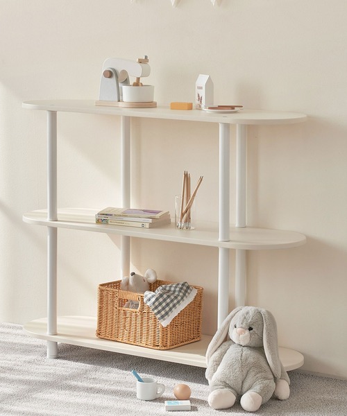 roomn 組み立て式棚3段　オークホワイト iellio 家具 Roomnhome モノ組立式棚「3段」 : ZOZOTOWN Yahoo!店