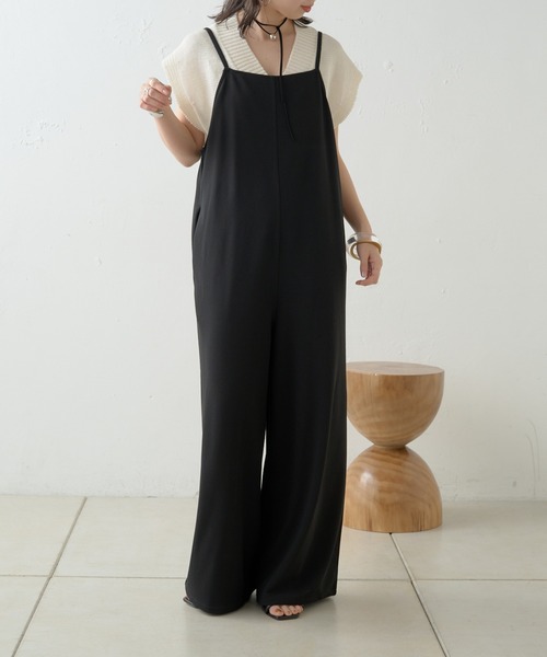 サロペット・オーバーオール・オールインワン OMMO TUCK BUSTIER ALL IN ONE BLACK 38 OMMO ONLINE STORE / TUCK BUSTIER ALL IN ONE