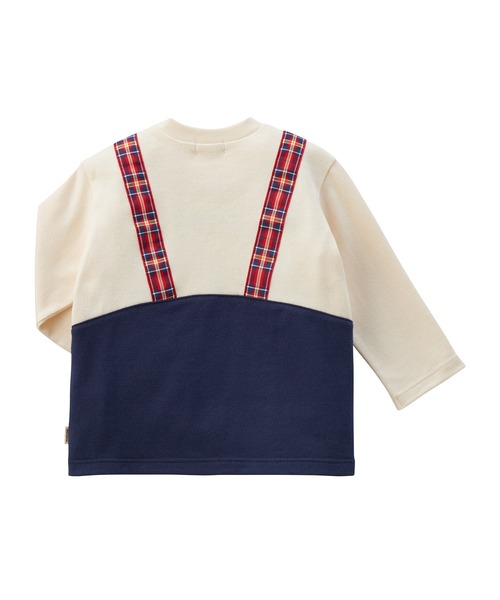 MIKI HOUSE（ミキハウス） tシャツ ミキハウスベアのサスペンダー長袖
