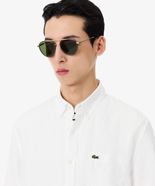 LACOSTE（ラコステ） シャツ リネンボタンダウン長袖シャツ メンズ