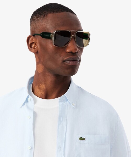 LACOSTE（ラコステ） シャツ リネンボタンダウン長袖シャツ メンズ