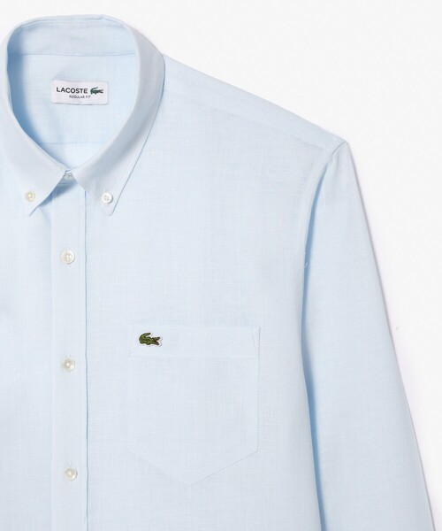 LACOSTE（ラコステ） シャツ リネンボタンダウン長袖シャツ メンズ
