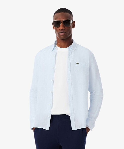 LACOSTE（ラコステ） シャツ リネンボタンダウン長袖シャツ メンズ